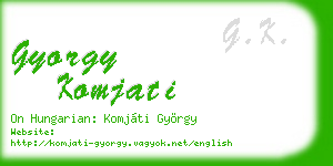 gyorgy komjati business card