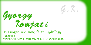 gyorgy komjati business card